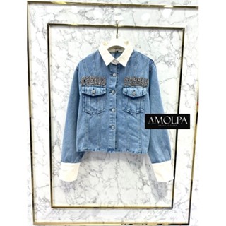 พร้อมส่ง!!!  JACKET MIU MIU DENIM งานนี้ไฮเอนชนช๊อป ปั้มทุกจุด  🔥🔥