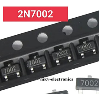 (5ตัว) 2N7002 , 7002 , MOSFET N-Channel 0.21A 60V SOT-23 (รหัสสินค้า M03259)