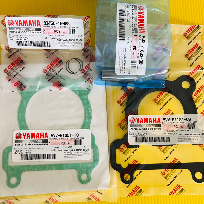 เสื้อสูบเกรดA+ลูกสูบชุด+ปะเก็นแท้ MIO,FINO (คาร์บู) แท้ STD 5VV-E1310-00 - รูปที่ 6