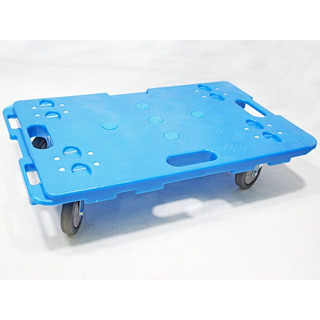 Dolly Trolley รถเข็นดอลลี่ ต่อได้ ล้อยาง3 นิ้ว เสียงเงียบ Load100kg สีน้ำเงิน 40x60x13cm RT1905107