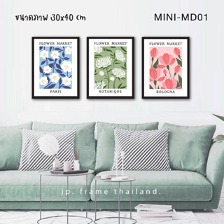 ภาพพิมพ์พร้อมกรอบลอย ขนาด30x40cm ( 1 เซ็ต มี 3 รูป)โหมด MINIMAL-MD