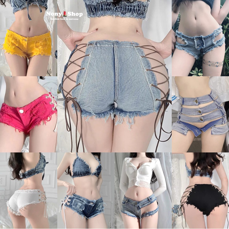 กางเกงยีนส์แฟชั่น กางเกงยีนส์ขาสั้น ใส่สงกรานต์ YY001 By SainamShop ชุดนอนไม่ได้นอน