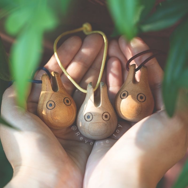 🍀🌼🌸 กระดิ่งไม้ Totoro Mokurin 🌸🌼🍀 เครื่องรางมงคลจากญี่ปุ่น ( ทำจากไม้จริง )  ลิขสิทธิ์แท้จาก Studio 