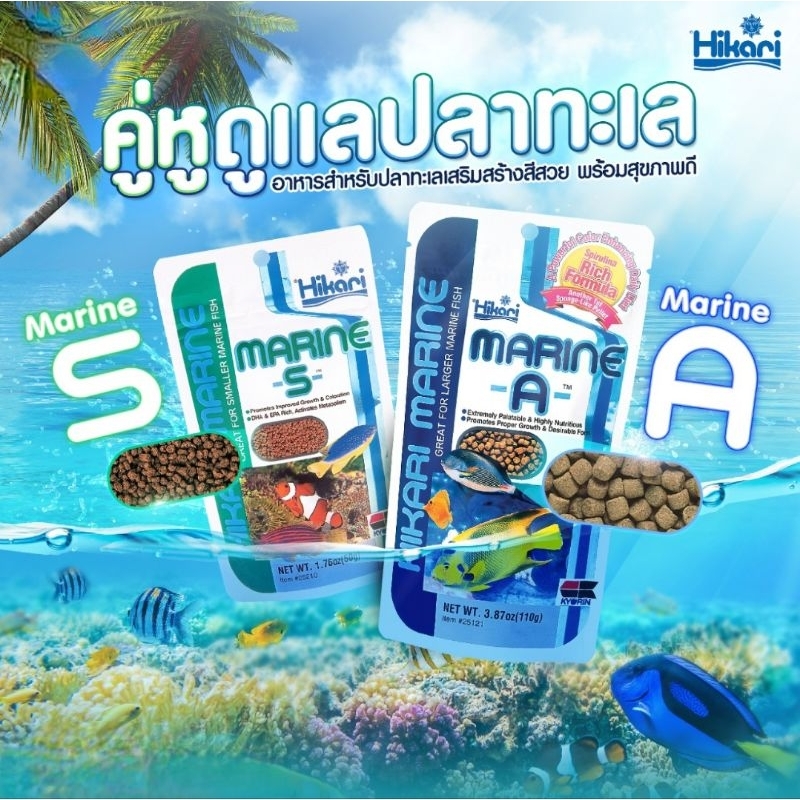 Hikari Marine S ,Hikari Marine A อาหารปลาทะเลเกรดพรีเมี่ยม