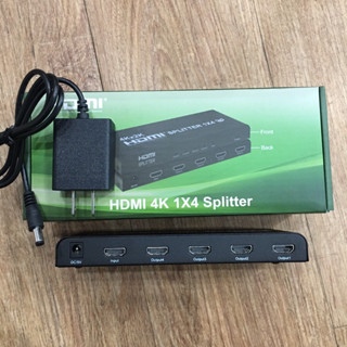 HDMI Splitter เข้า 1 ออก4 รุ่น 4K Full HD 3D &amp; 4K x 2K เหมาะสำหรับผู้ที่ต้องการใช้งานอุปกรณ์มากกว่า 1 อย่าง