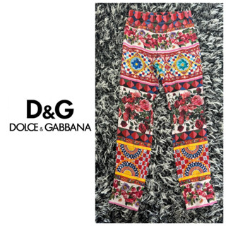 แท้ 💯% Used Dolce and Gabbana (D&amp;G) pants size 11/12 เหมาะกับสาว size XS-S กางเกงแบรนด์เนม Hi-end แบบสวย รุ่นแพง สภาพดี