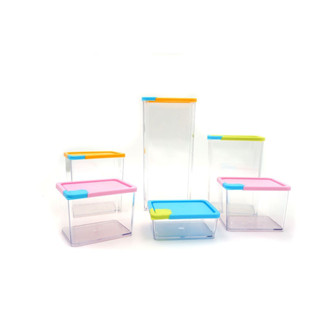 Food storage box กล่องถนอมอาหาร กล่องจัดเก็บ กระปุก 6 ชิ้น JJ-T805