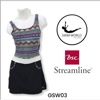 ชุดว่ายน้ำ Swim world by BSC streamline ลดเยอะมาก(1ชิ้นชุดติดกัน)มีซับในมีฟองน้ำ