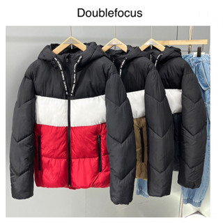 เสื้อกันหนาวผู้ชาบ ฮู้ดบุนวมอุ่น 🛑เสื้อกันหนาวPADDED PUFFER JACKET ☢️แบรนด์🌟DOUBLE FOCUS ✨ JAPAN (WY1047)