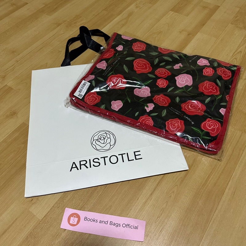 Aristotle Tote Bag กระเป๋าผ้า พิมพ์ลายดอกกุหลาบ ถุงกระดาษแบรนด์