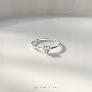 Sister J. heart cz diamond ring แหวนเงินแท้ แหวนหัวใจ /silver925