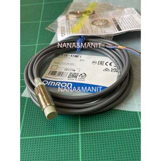 E2E-X5MF1 หัว 12mm ระยะจับ 5mm จับโลหะ 3สายPNP NO 12V-24V