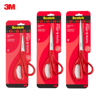 Scotch 3M กรรไกร 6 นิ้ว /7 นิ้ว /8 นิ้ว Home And Office Scissors รับประกันคุณภาพ 5 ปี [S24]