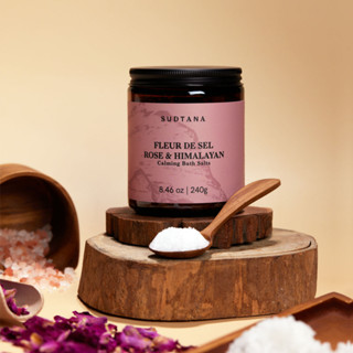 FLEUR DE SEL ROSE &amp; HIMALAYAN CALMING BATH SALTS