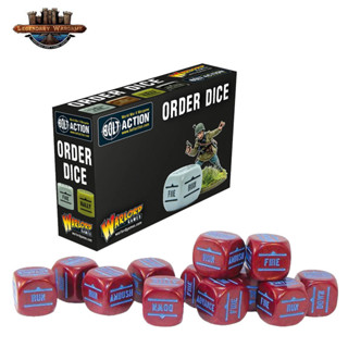 [พร้อมส่ง]warlord game-Orders Dice Pack - Maroon