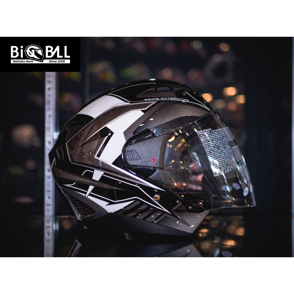 ZEUS ZS-611 METALLIC BLACK/SILVER