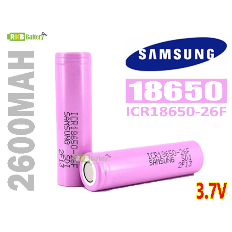 [พร้อมส่ง] Samsung ICR18650-26F 18650 2600mAh 3.7v Rechargeable Li-ion Battery ถ่านชาร์จ แบตเตอรี่ลิ