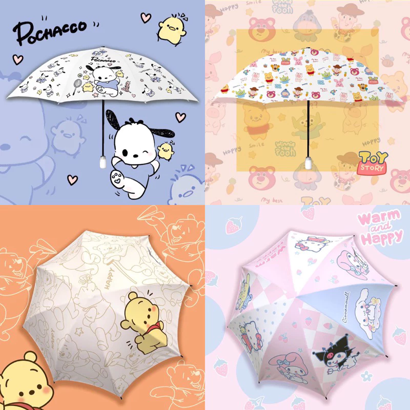 Mimmuffin ร่มพับ Kitty Sanrio Disney กัน UV ออโต้/ธรรมดา thumbnail 4
