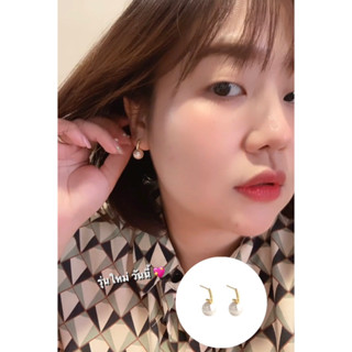 ต่างหูมุกอะไหล่สีทอง ใส่ง่ายเก๋ๆ ก้านเงินแท้
