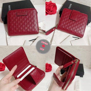 Gucci short zippy coin wallet สีแดง❤️❤️แบรนด์แท้💯