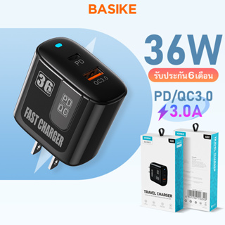 BASIKE หัวชาร์จเร็ว PD 36W 42.5W 18W Type C For Huiwei Mate40 Pro หัวชาร์จ adapter Fast Charge อแดปเตอร