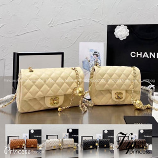 Cha.nel 22c classic golden ball / Cha.nel Pearl with Chain crossbody bag กระเป๋าสะพายข้างหรือสะพายเป็นครอสบอดี้