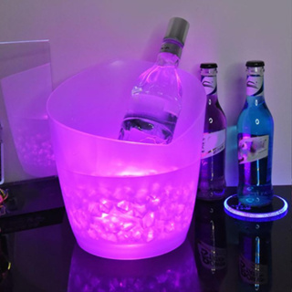 ถังน้ำแข็ง3.5L ปากเฉียง LED Ice Bucket Color Changing LED -สินค้ามีพร้อมส่ง-