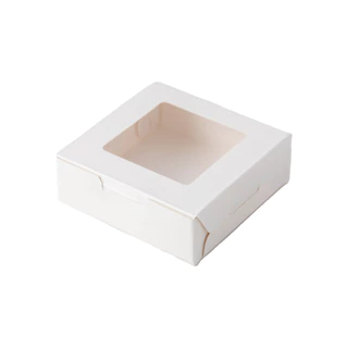 Quickpack - กล่อง Signature บราวนี่ 1 ชิ้น/สบู่ (XS) เคลือบด้าน ขนาด 8.2x8.2x3 cm – 10 กล่อง สีขาวด้าน/ดำด้าน
