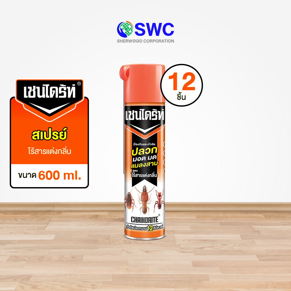 [ยกลัง 12 ชิ้น] Chaindrite เชนไดร้ท์ 3 สูตรไร้สารแต่งกลิ่น ขนาด 600 ml.
