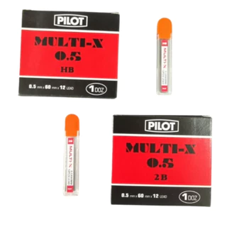 (USP)💯แท้พร้อมส่ง💯(ขายยกโหล) PILOT ไส้ดินสอกด 0.5 MULTI-X ความเข้ม HBและ2B ไส้ดินสอ ไพล็อตแท้ เขียนลื่น ไส้2B ไส้ไพล็อต