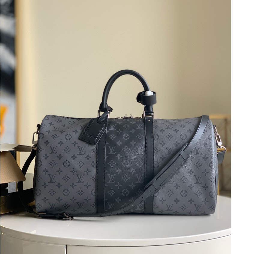 พรี​ ราคา9000 Lv Louis Vuitton KEEPALL BANDOULIÈRE 50 M45392 หนังแท้ กระเป๋าเดินทาง size50.0 x 29.0 x 23.0 cm