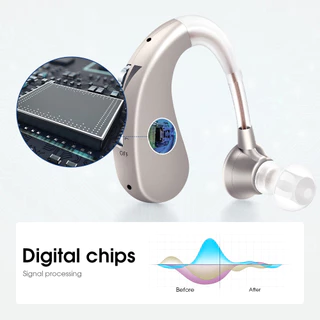 Dr.isla เครื่องช่วยฟัง USB แบบชาร์จดิจิตอลสำหรับผู้สูงอายุหลังหู เครื่องขยายเสียง เครื่องช่วยฟัง การปรับเสียงเหมาะสำหรับหูทั้งสอ H9