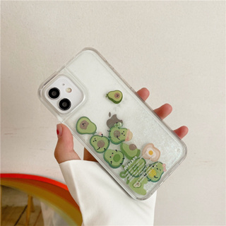 เคสมือถือ ตู้น้ำไหล อโวคาโด แอเรียล เจ้าหญิง สำหรับไอโฟน 11 12 13 14 12pro 13pro/max 14pro/max 12promax