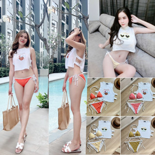 ♥ chocmint sundae ♥ custom beach collection🏝️ เซ็ตบิกินี่ 2 ชิ้น และ เสื้อครอป คู่แมชสุดปัง