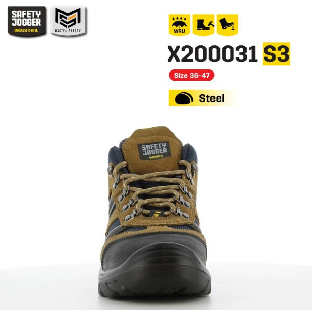 [ของแท้พร้อมส่ง] Safety Jogger รุ่น X200031 S3 รองเท้าเซฟตี้หุ้มข้อ หัวเหล็ก ระบายอากาศ พื้นกันน้ำมัน