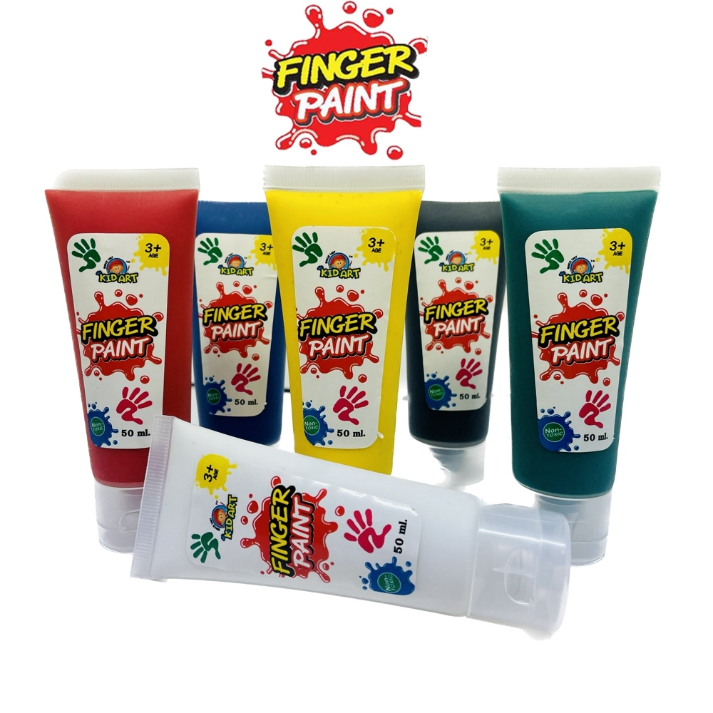 คิดอาร์ท สีฟิงเกอร์เพ้นท์ บรรจุ 50 มล.1สี/หลอด Kidart Finger Paint 1 Colors 50 ml./Tube (FR50)