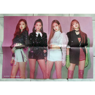 Folded Poster จาก CD อัลบั้ม BLACKPINK - SQUARE UP Album ของแท้ Kpop โปสเตอร์ พับ