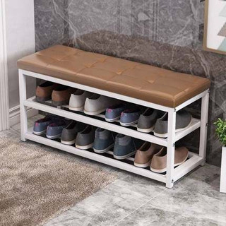 Shoe Storage Bench ชั้นวางรองเท้า สีน้ำตาล 30x90x43cm DSDF-04