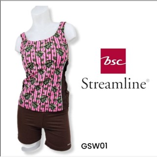 ชุดว่ายน้ำ BSC streamline ลดเยอะมาก (2ชิ้้นเสื้อ+กางเกง)มีซับในมีฟองน้ำ