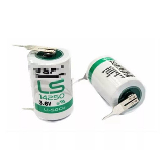 แบตเตอรี่ลิเธียม  LS14250 1/2 AA 1/2AA 3.6V 1200mAh PLC แบตเตอรี่ลิเธียม 2 Pins ราคาต่อก้อน   แท้