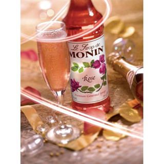 (HomeKoffee) MONIN Rose Syrup โมนิน ไซรัปดอกกุหลาบ บรรจุขวด 700 ml น้ำเชื่อม MONIN กลิ่น “Rose”