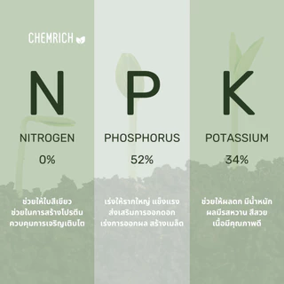 500G/1KG โมโนโพแทสเซียมฟอสเฟต (0-52-34) ปุ๋ย MKP / Monopotassium phosphate (0-52-34) - Chemrich