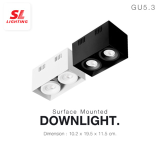 SL LIGHTING | Surface Mounted Downlight ดาวน์ไลท์ติดลอย ทรงสี่เหลี่ยม 2 ช่อง สามารถปรับทิศทางของแสงได้ รุ่น SL-3-570-2