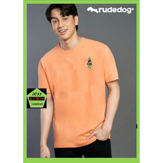 Rudedog เสื้อคอกลม ชาย หญิง รุ่น Dog surf สีส้ม