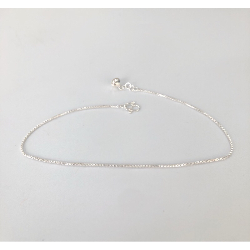 สร้อยข้อเท้าลายอิตาลีเงินแท้925 เครื่องประดับเงินแท้ สร้อยเงินแท้