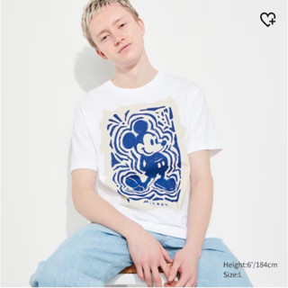 แท้ 💯% Uniqlo เสื้อแขนสั้น Mickey Stands UT (ชาย/หญิง)-White