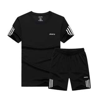 [ส่งเร็วไม่มีวันหยุด] SET/2ชิ้น เสื้อแขนสั้น + กางเกงขาสั้นออกกำลังกาย