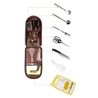 Camping cooking utensils ชุดเครื่องครัว พกพา แคมป์ปิ้ง 20x36x6 cm ST210512-16
