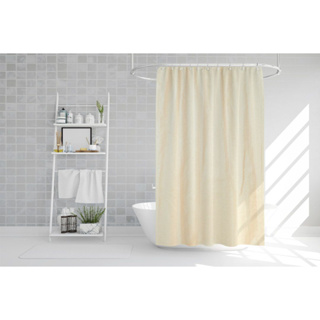 Shower curtain ผ้าม่านห้องน้ำ PEVA ม่านห้องน้ำโรงแรม รีสอร์ท สีส้ม 180x220cm S191102-2OR