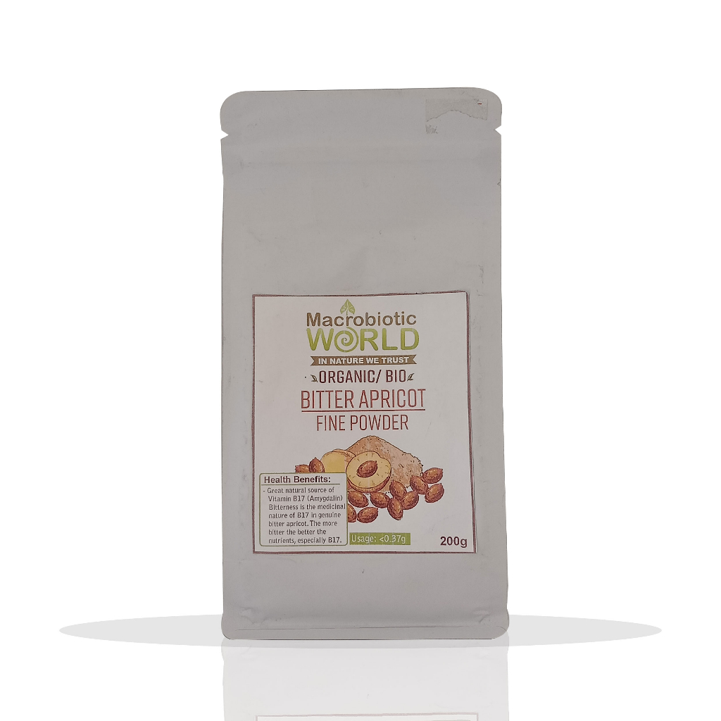 Organic/BIO Superfood | Bitter Apricot Fine Powder | ผงบิทเตอร์แอปริคอตไฟล์ 200g